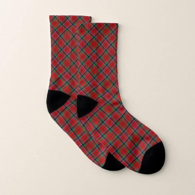 Clan Naughton Tartan Red Kariert Socken (Paar)
