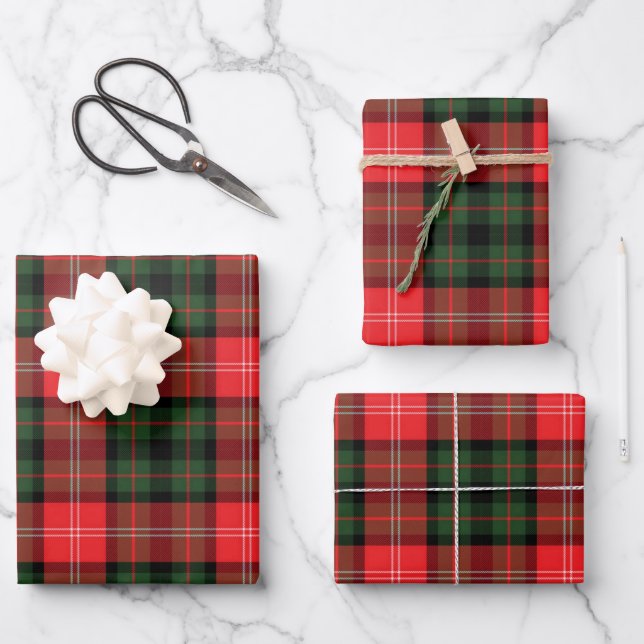 Clan Nesbitt Tartan Trio Geschenkpapier Set (Vorderseite)