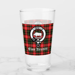 Clan Nesbitt Wappen Abzeichen & Tartan Personalisi Glas