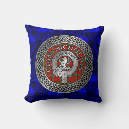 Clan Nicholson Wappen & Tartan Knot Kissen