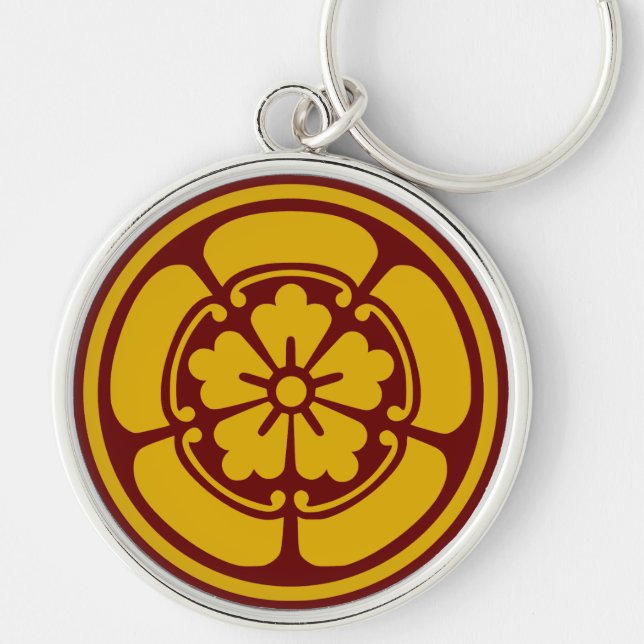 Clan Oda Wappen (Kamon) Schlüsselanhänger (Vorne)