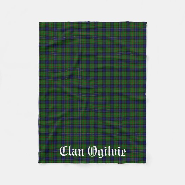 Clan Ogilvie Tartan Kariert Fleecedecke (Vorderseite)