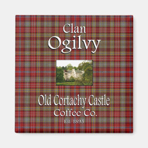 Clan Ogilvys alte Cortachy Castle Coffee Co. Magnet