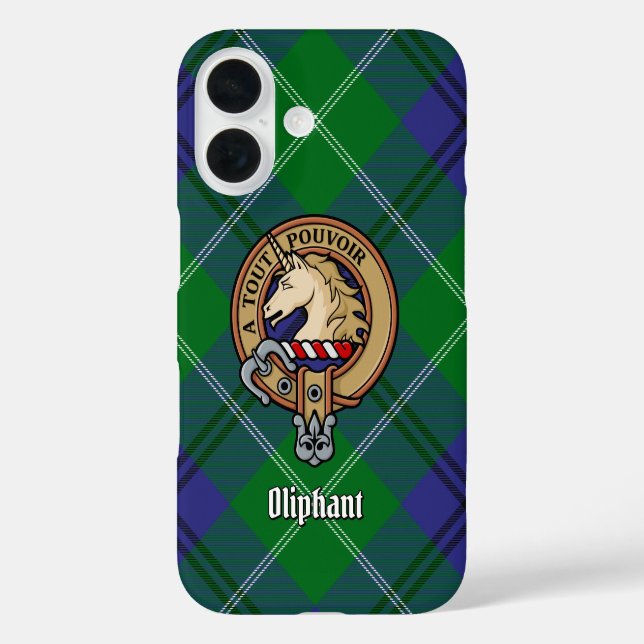 Clan Oliphant Crest sur Tartan coque iphone (Verso)