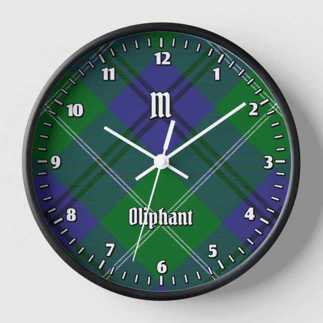 Clan Oliphant Tartan Grande horloge (Recto)