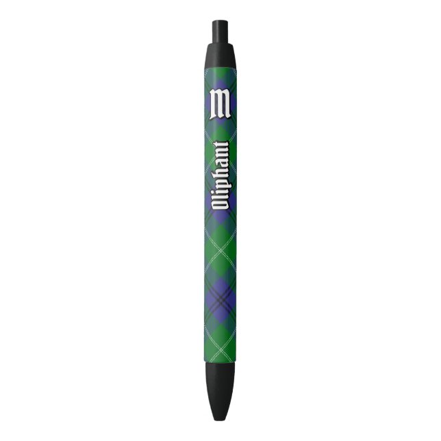 Clan Oliphant Tartan Ink Pen Kugelschreiber (Vorderseite Vertikal)