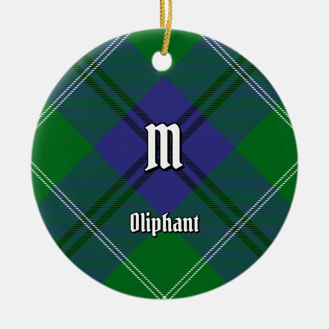 Clan Oliphant Tartan Keramik Ornament (Vorne)
