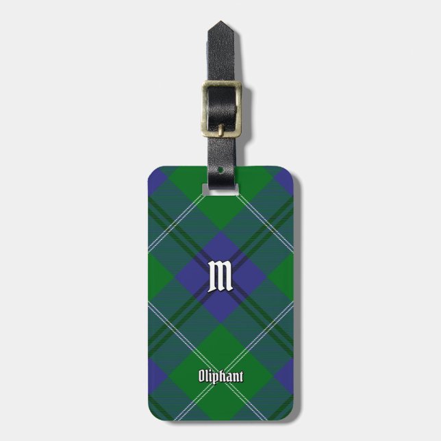 Clan Oliphant Tartan Luggage Tag Gepäckanhänger (Vorderseite vertikal)
