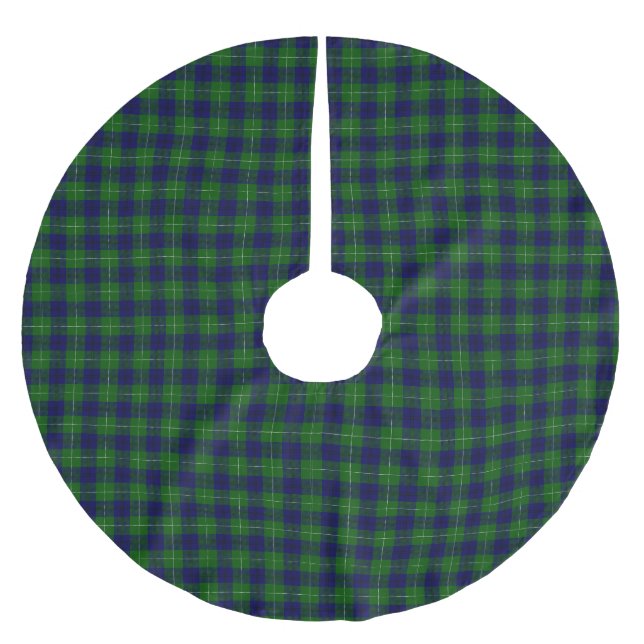 Clan Oliphant Tartan Polyester Weihnachtsbaumdecke (Vorderseite)