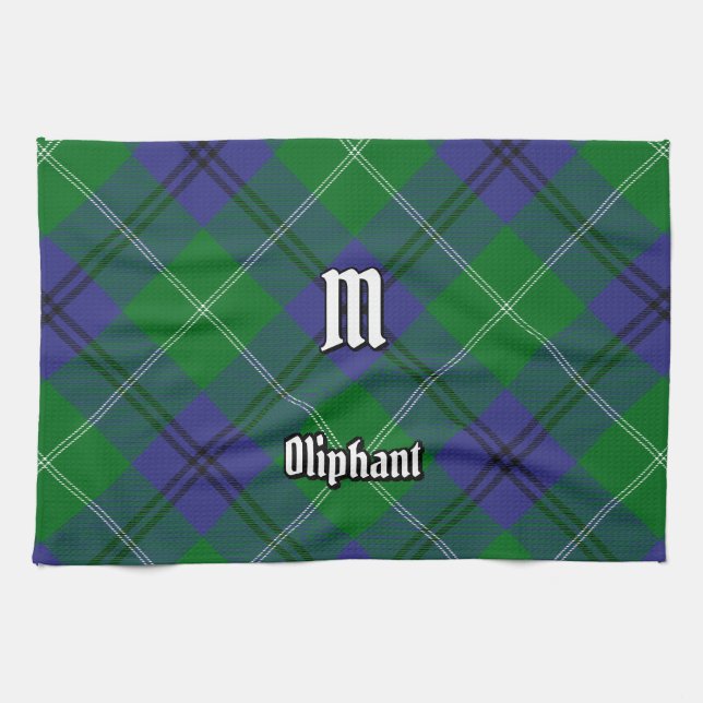 Clan Oliphant Tartan Serviette de cuisine (Horizontal)