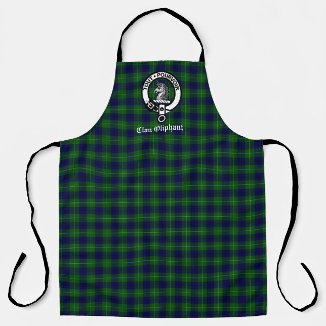 Clan Oliphant Wappen Abzeichen & Tartan Schürze (Vorderseite)