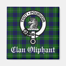 Clan Oliphant Wappen Abzeichen und Tartan Magnet