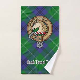 Clan Oliphant Wappen über Tartan Badhandtuch Set