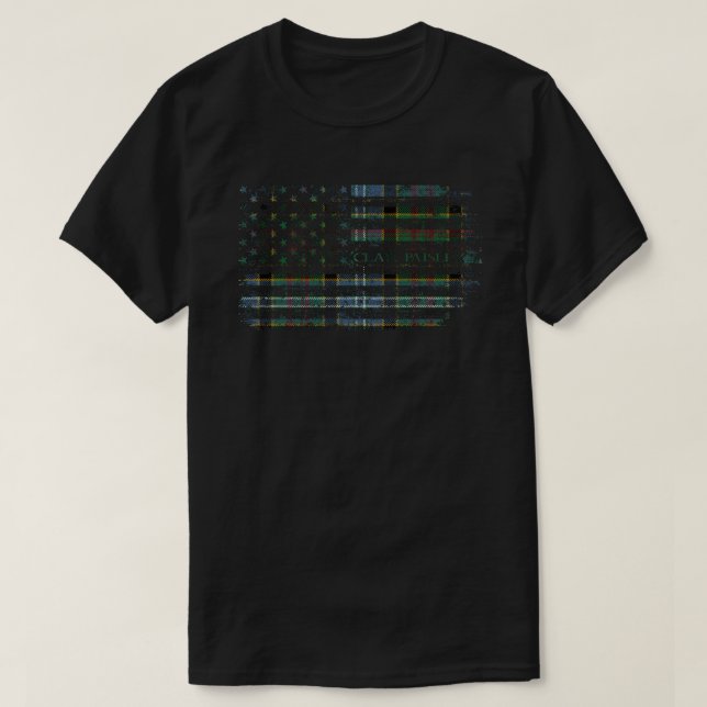Clan Paisley Drennan Scottish tartan, US-Flaggenki T-Shirt (Design vorne)