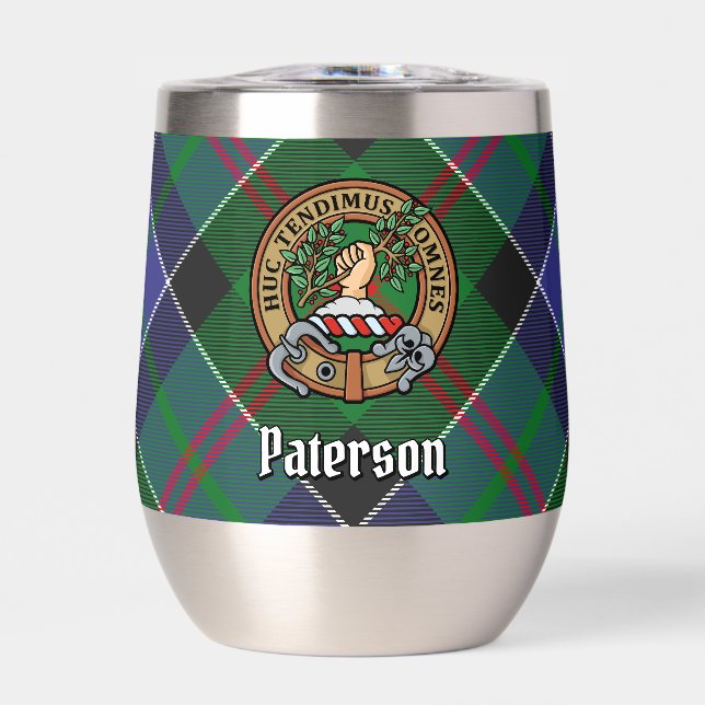Clan Paterson Crest sur Tartan (Avant)