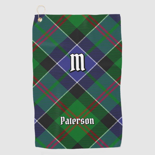 Clan Paterson Tartan Golfhandtuch (Vorderseite)