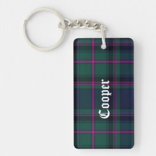 Clan personnalisé Cooper Tartan Plaid Porte - clé