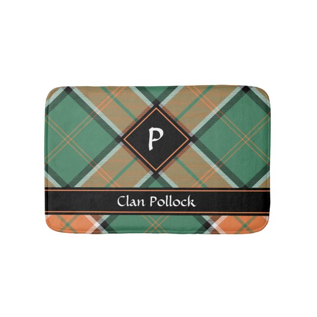 Clan Pollock Tartan Bath Mat Badematte (Vorderseite)