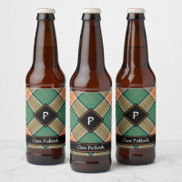 Clan Pollock Tartan Beer Flasche