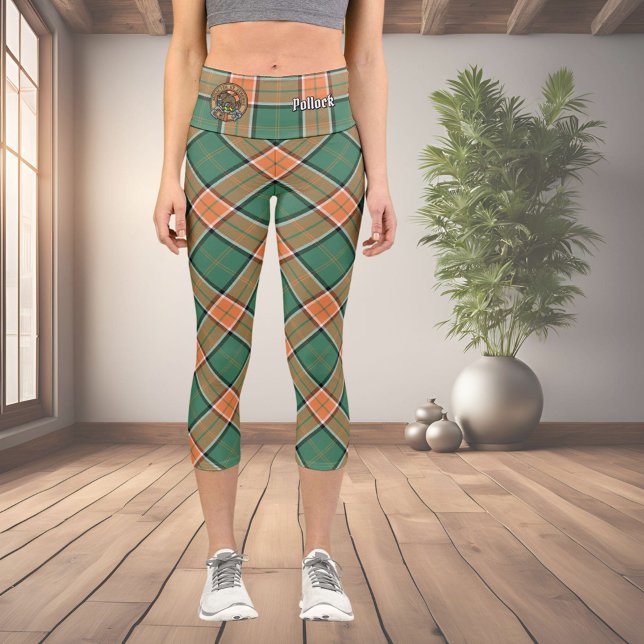 Clan Pollock Tartan Capri Leggings (Créateur téléchargé)