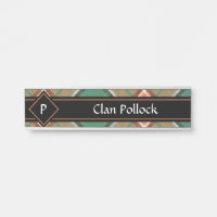Clan Pollock Tartan Door Sign