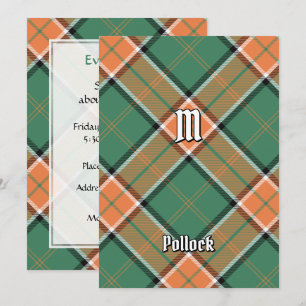 Clan Pollock Tartan Einladung