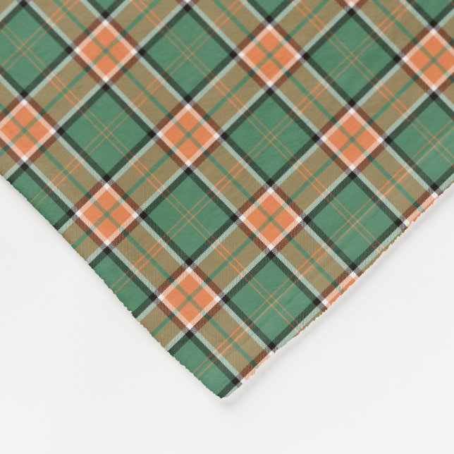Clan Pollock Tartan Fleecedecke (Ecke)