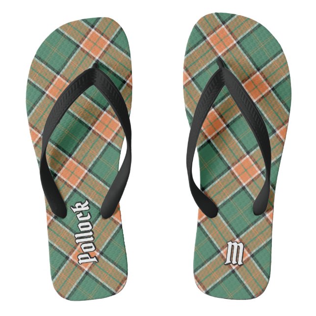 Clan Pollock Tartan Flip Flops (Fußbett)