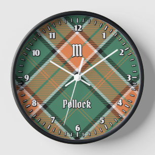 Clan Pollock Tartan Grande horloge