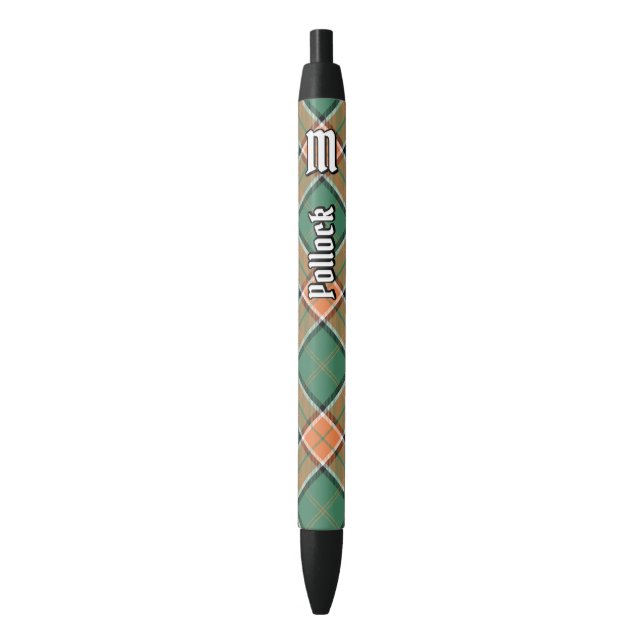 Clan Pollock Tartan Ink Pen Kugelschreiber (Vorderseite Vertikal)