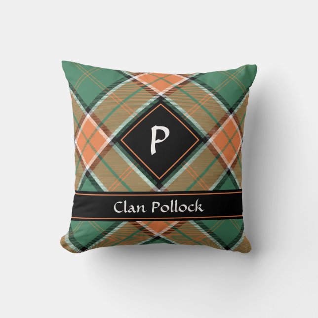 Clan Pollock Tartan Lance Oreiller (Recto)