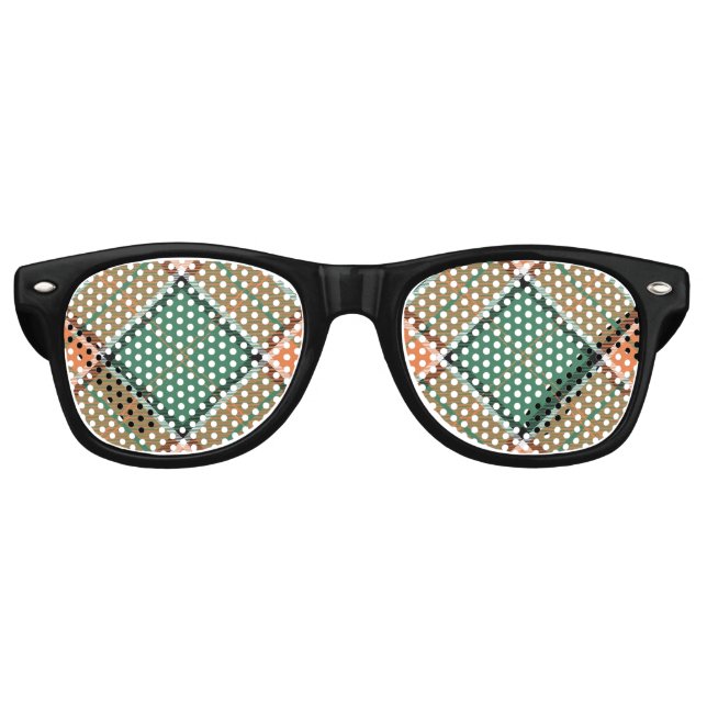 Clan Pollock Tartan Retro Sonnenbrille (Vorderseite)