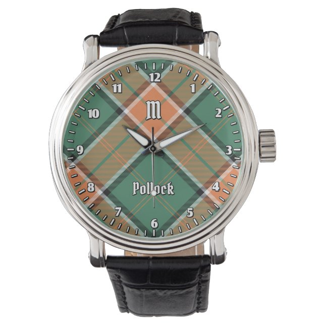 Clan Pollock Tartan Watch Armbanduhr (Vorderseite)