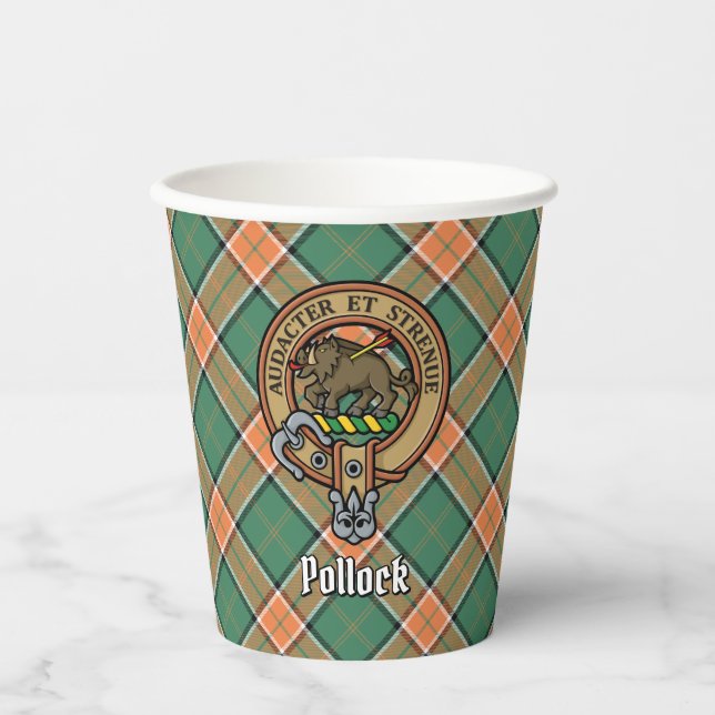 Clan Pollock Wappen Paper Cups Pappbecher (Vorderseite)