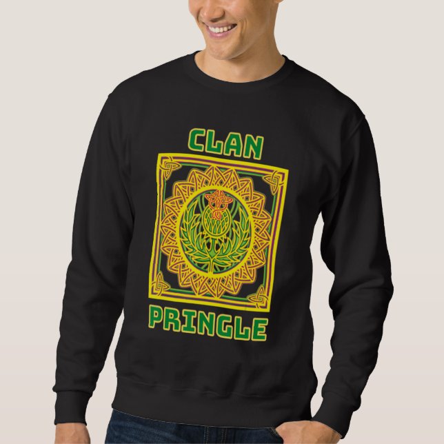 Clan Pringle Scottish Celtic Thistle Sweatshirt (Vorderseite)
