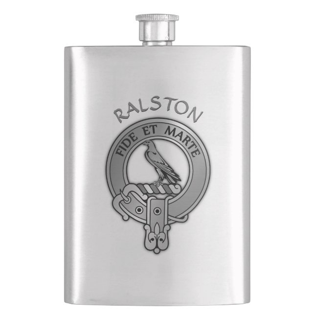 Clan Ralston Wappen Flachmann (Vorderseite)