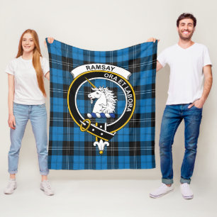 Clan Ramsay Blue Ancient Tartan Kariert Fleecedecke