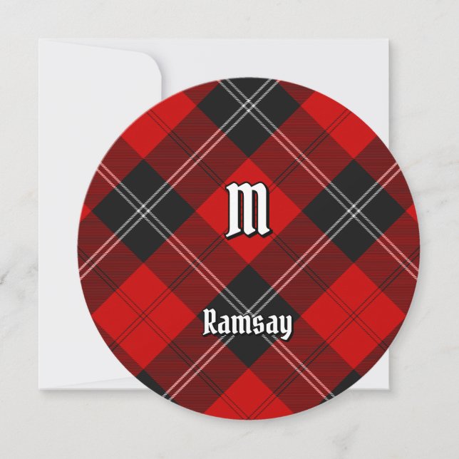 Clan Ramsay Red Tartan Einladung (Vorderseite)