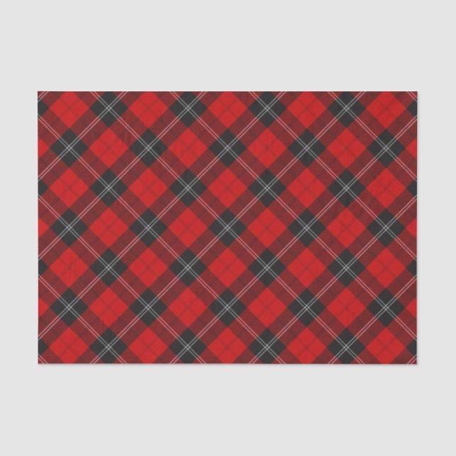 Clan Ramsay Red Tartan Seidenpapier (Vorderseite)