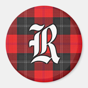 Clan Ramsay Red und Black Tartan Kariert Accents Magnet
