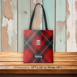 Clan Ramsay Roter Tartan Tasche