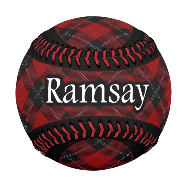 Clan Ramsay Scottish Red Tartan Baseball (Vorderseite)