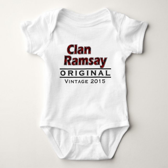 Clan Ramsay Vintag Customizing Your Birthyear Baby Strampler (Vorderseite)