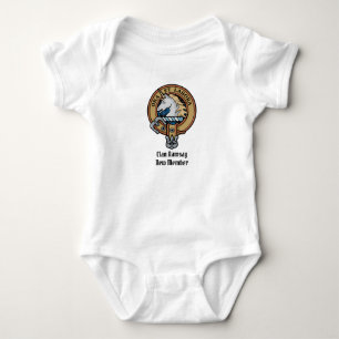 Clan Ramsay Wappen über Blue Hunting Tartan Baby Strampler