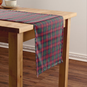 Clan Robertson roter, grüner und blauer Tartan Kurzer Tischläufer