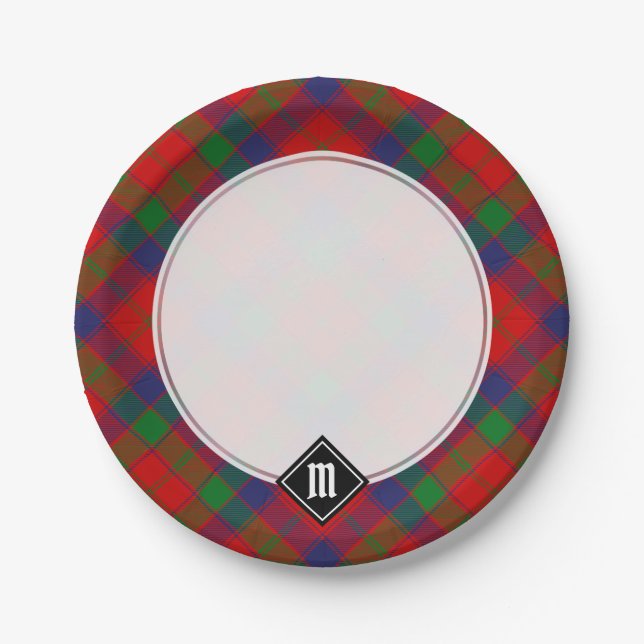 Clan Robertson Tartan Pappteller (Vorderseite)