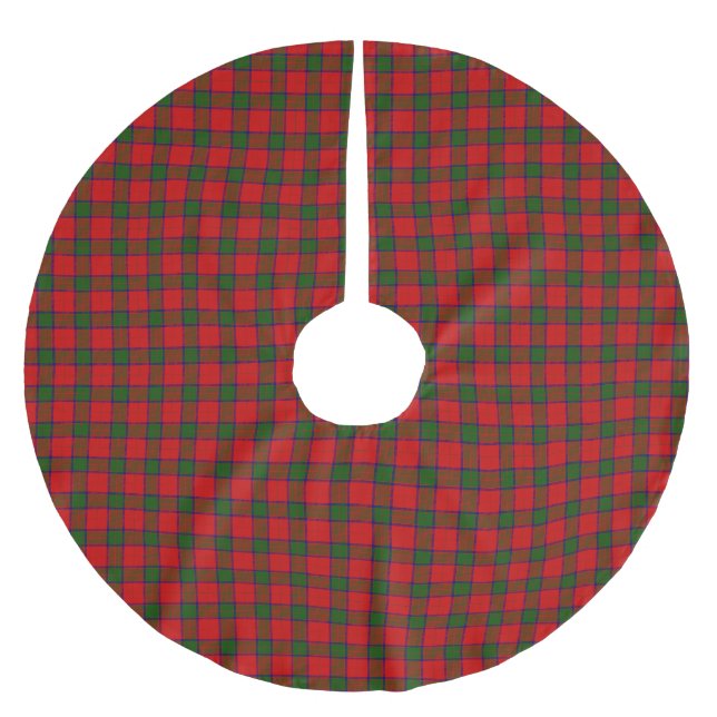Clan Robertson Tartan Polyester Weihnachtsbaumdecke (Vorderseite)