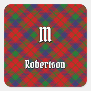 Clan Robertson Tartan Quadratischer Aufkleber