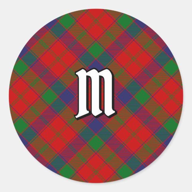 Clan Robertson Tartan Runder Aufkleber (Vorderseite)