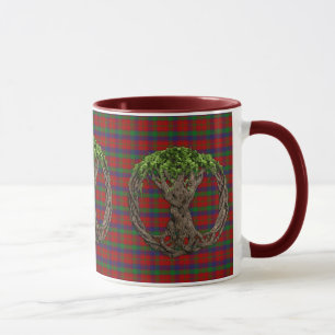 Clan Robertson Tartan und keltischer Baum des Lebe Tasse